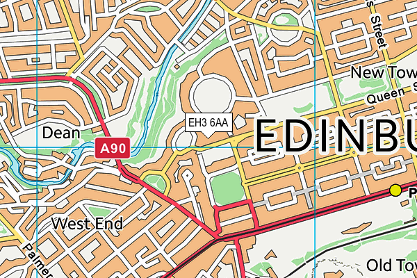 EH3 6AA map - OS VectorMap District (Ordnance Survey) EH3 6AA map - OS VectorMap District (Ordnance Survey)