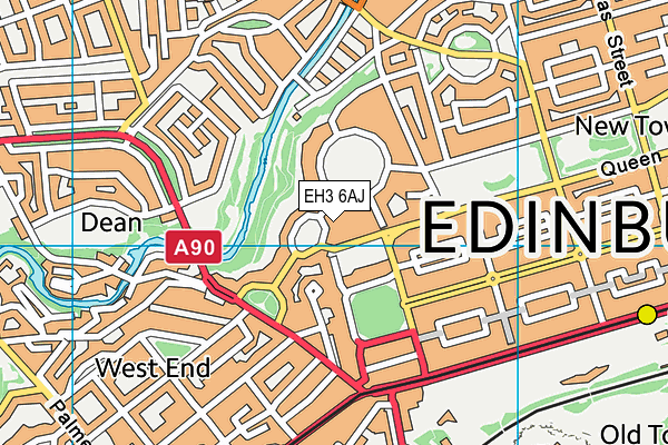 EH3 6AJ map - OS VectorMap District (Ordnance Survey) EH3 6AJ map - OS VectorMap District (Ordnance Survey)