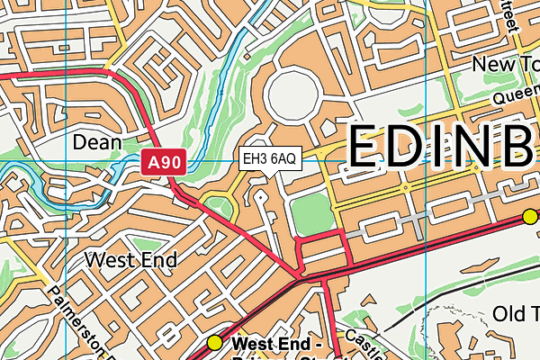 EH3 6AQ map - OS VectorMap District (Ordnance Survey) EH3 6AQ map - OS VectorMap District (Ordnance Survey)