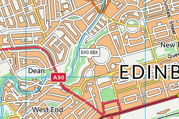 EH3 6BX map - OS VectorMap District (Ordnance Survey) EH3 6BX map - OS VectorMap District (Ordnance Survey)