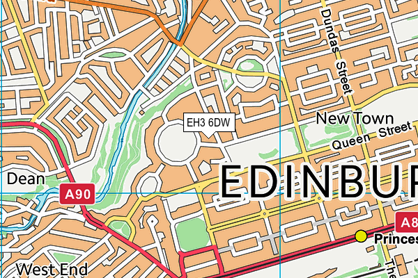 EH3 6DW map - OS VectorMap District (Ordnance Survey) EH3 6DW map - OS VectorMap District (Ordnance Survey)