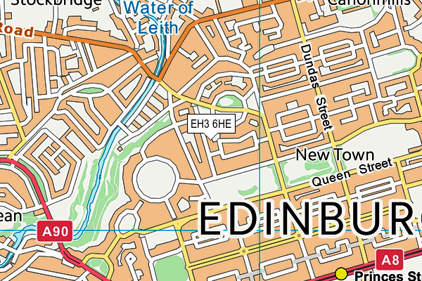 EH3 6HE map - OS VectorMap District (Ordnance Survey) EH3 6HE map - OS VectorMap District (Ordnance Survey)
