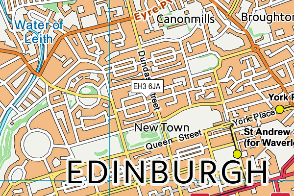 EH3 6JA map - OS VectorMap District (Ordnance Survey) EH3 6JA map - OS VectorMap District (Ordnance Survey)