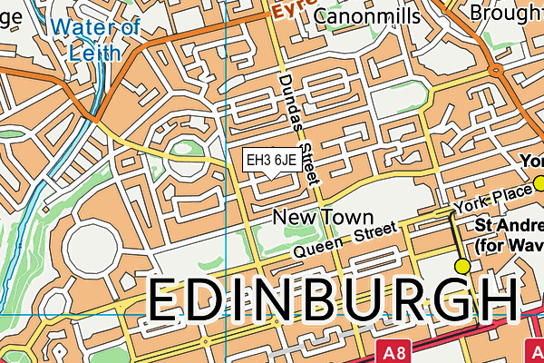 EH3 6JE map - OS VectorMap District (Ordnance Survey) EH3 6JE map - OS VectorMap District (Ordnance Survey)