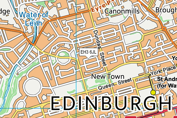 EH3 6JL map - OS VectorMap District (Ordnance Survey) EH3 6JL map - OS VectorMap District (Ordnance Survey)