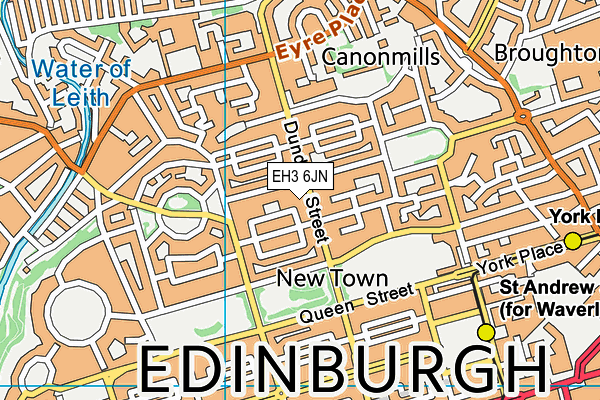 EH3 6JN map - OS VectorMap District (Ordnance Survey) EH3 6JN map - OS VectorMap District (Ordnance Survey)