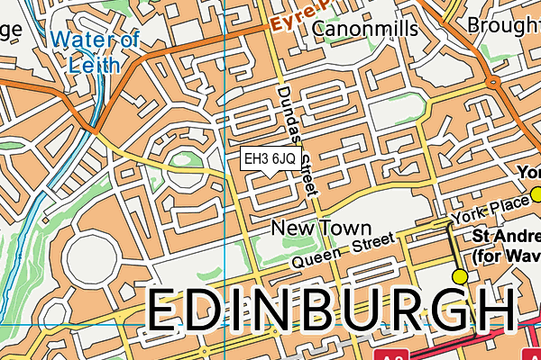 EH3 6JQ map - OS VectorMap District (Ordnance Survey) EH3 6JQ map - OS VectorMap District (Ordnance Survey)