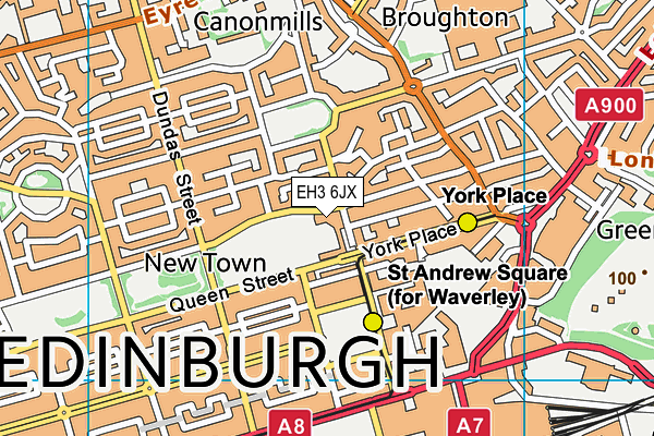 EH3 6JX map - OS VectorMap District (Ordnance Survey) EH3 6JX map - OS VectorMap District (Ordnance Survey)