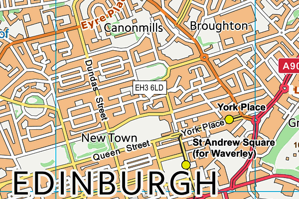 EH3 6LD map - OS VectorMap District (Ordnance Survey) EH3 6LD map - OS VectorMap District (Ordnance Survey)