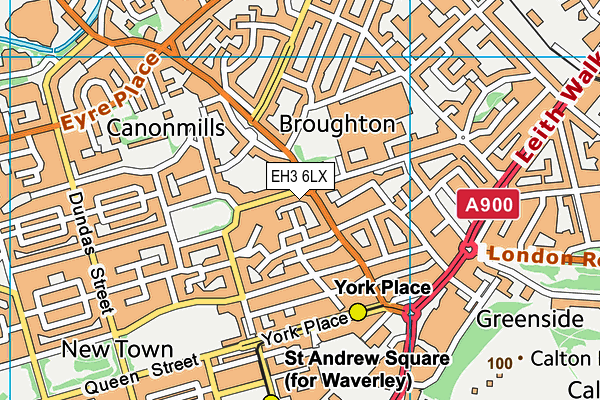EH3 6LX map - OS VectorMap District (Ordnance Survey) EH3 6LX map - OS VectorMap District (Ordnance Survey)