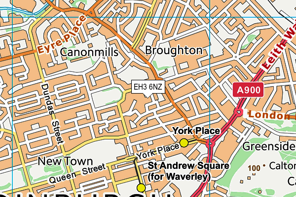 EH3 6NZ map - OS VectorMap District (Ordnance Survey) EH3 6NZ map - OS VectorMap District (Ordnance Survey)