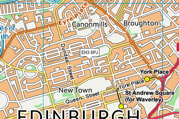 EH3 6PJ map - OS VectorMap District (Ordnance Survey) EH3 6PJ map - OS VectorMap District (Ordnance Survey)
