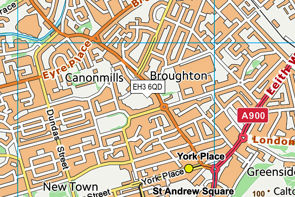 EH3 6QD map - OS VectorMap District (Ordnance Survey) EH3 6QD map - OS VectorMap District (Ordnance Survey)