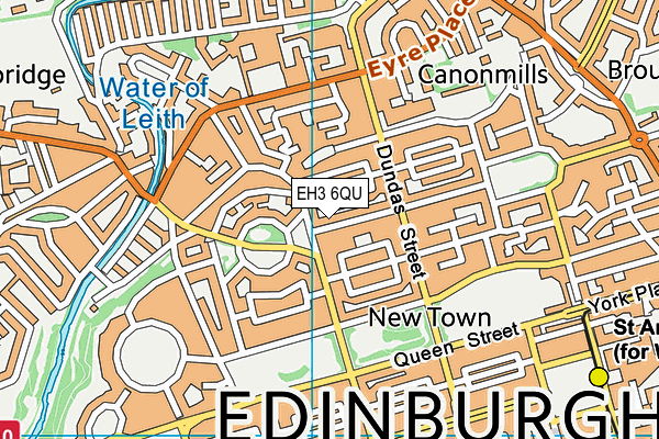 EH3 6QU map - OS VectorMap District (Ordnance Survey) EH3 6QU map - OS VectorMap District (Ordnance Survey)