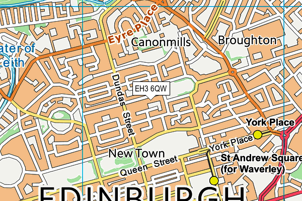 EH3 6QW map - OS VectorMap District (Ordnance Survey) EH3 6QW map - OS VectorMap District (Ordnance Survey)
