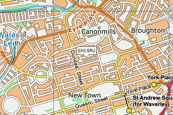EH3 6RU map - OS VectorMap District (Ordnance Survey) EH3 6RU map - OS VectorMap District (Ordnance Survey)