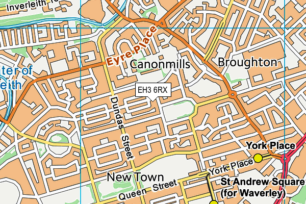 EH3 6RX map - OS VectorMap District (Ordnance Survey) EH3 6RX map - OS VectorMap District (Ordnance Survey)
