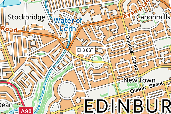 EH3 6ST map - OS VectorMap District (Ordnance Survey) EH3 6ST map - OS VectorMap District (Ordnance Survey)