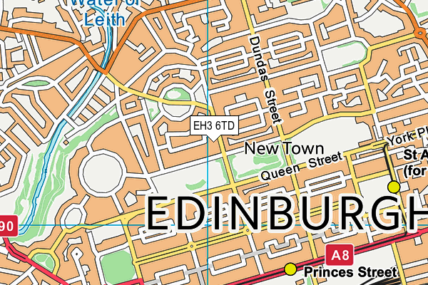 EH3 6TD map - OS VectorMap District (Ordnance Survey) EH3 6TD map - OS VectorMap District (Ordnance Survey)