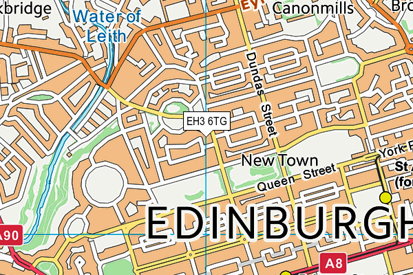 EH3 6TG map - OS VectorMap District (Ordnance Survey) EH3 6TG map - OS VectorMap District (Ordnance Survey)
