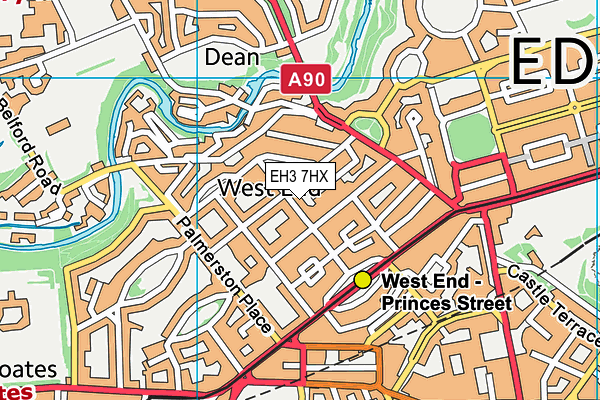 EH3 7HX map - OS VectorMap District (Ordnance Survey) EH3 7HX map - OS VectorMap District (Ordnance Survey)
