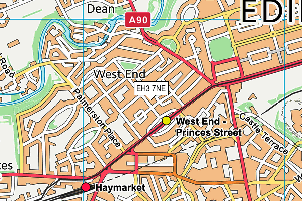 EH3 7NE map - OS VectorMap District (Ordnance Survey) EH3 7NE map - OS VectorMap District (Ordnance Survey)