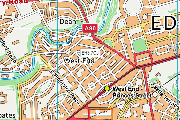 EH3 7QJ map - OS VectorMap District (Ordnance Survey) EH3 7QJ map - OS VectorMap District (Ordnance Survey)