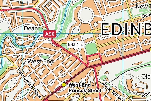EH3 7TE map - OS VectorMap District (Ordnance Survey) EH3 7TE map - OS VectorMap District (Ordnance Survey)