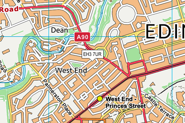 EH3 7UR map - OS VectorMap District (Ordnance Survey) EH3 7UR map - OS VectorMap District (Ordnance Survey)