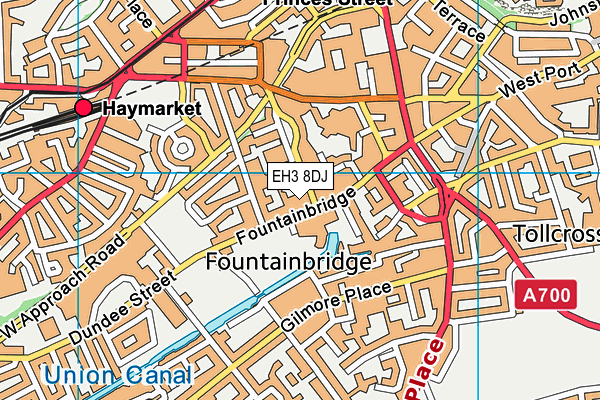 EH3 8DJ map - OS VectorMap District (Ordnance Survey) EH3 8DJ map - OS VectorMap District (Ordnance Survey)