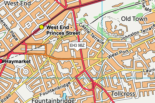 EH3 9BZ map - OS VectorMap District (Ordnance Survey) EH3 9BZ map - OS VectorMap District (Ordnance Survey)