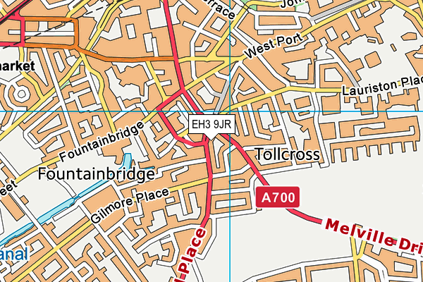 EH3 9JR map - OS VectorMap District (Ordnance Survey)