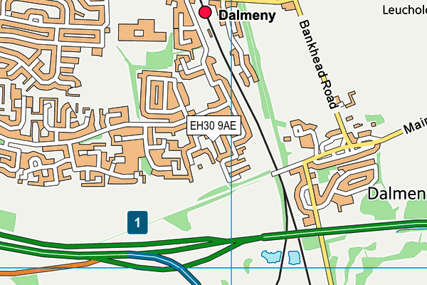 EH30 9AE map - OS VectorMap District (Ordnance Survey) EH30 9AE map - OS VectorMap District (Ordnance Survey)