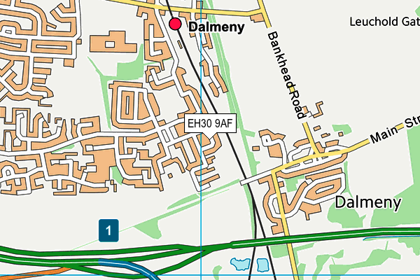 EH30 9AF map - OS VectorMap District (Ordnance Survey) EH30 9AF map - OS VectorMap District (Ordnance Survey)