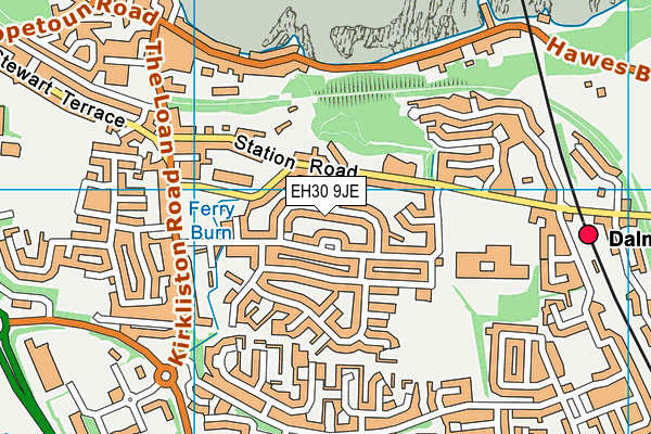 EH30 9JE map - OS VectorMap District (Ordnance Survey) EH30 9JE map - OS VectorMap District (Ordnance Survey)