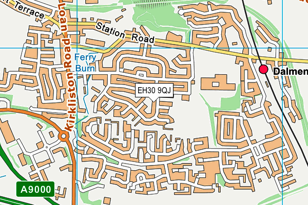EH30 9QJ map - OS VectorMap District (Ordnance Survey) EH30 9QJ map - OS VectorMap District (Ordnance Survey)