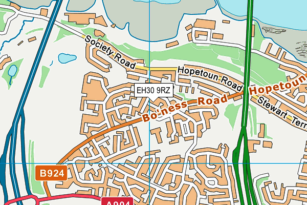 EH30 9RZ map - OS VectorMap District (Ordnance Survey) EH30 9RZ map - OS VectorMap District (Ordnance Survey)
