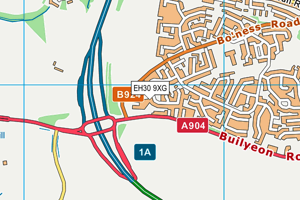 EH30 9XG map - OS VectorMap District (Ordnance Survey) EH30 9XG map - OS VectorMap District (Ordnance Survey)