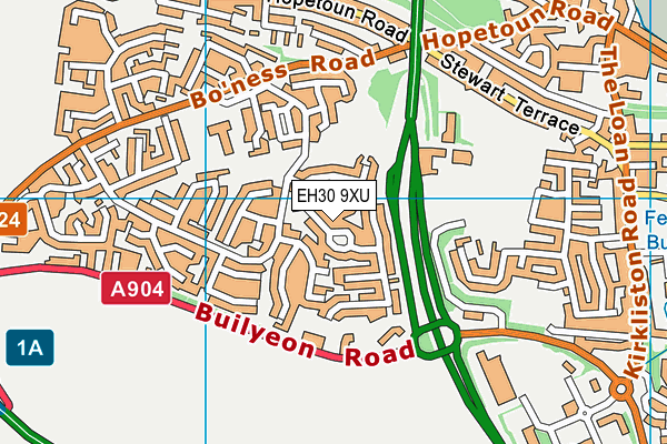 EH30 9XU map - OS VectorMap District (Ordnance Survey) EH30 9XU map - OS VectorMap District (Ordnance Survey)
