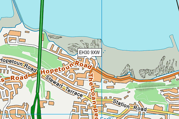 EH30 9XW map - OS VectorMap District (Ordnance Survey) EH30 9XW map - OS VectorMap District (Ordnance Survey)