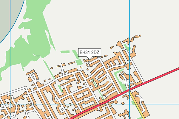 EH31 2DZ map - OS VectorMap District (Ordnance Survey) EH31 2DZ map - OS VectorMap District (Ordnance Survey)