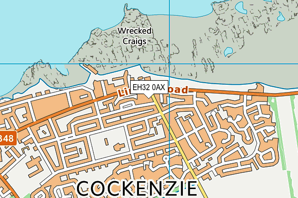 EH32 0AX map - OS VectorMap District (Ordnance Survey) EH32 0AX map - OS VectorMap District (Ordnance Survey)