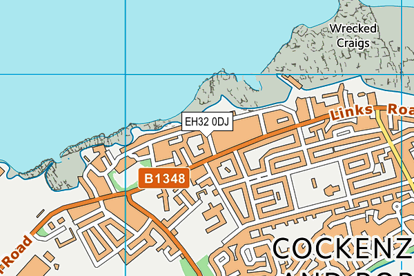 EH32 0DJ map - OS VectorMap District (Ordnance Survey)