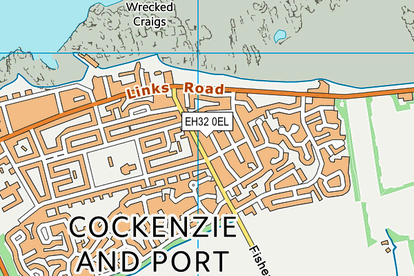 EH32 0EL map - OS VectorMap District (Ordnance Survey)