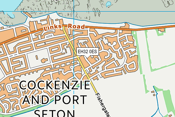 EH32 0ES map - OS VectorMap District (Ordnance Survey)