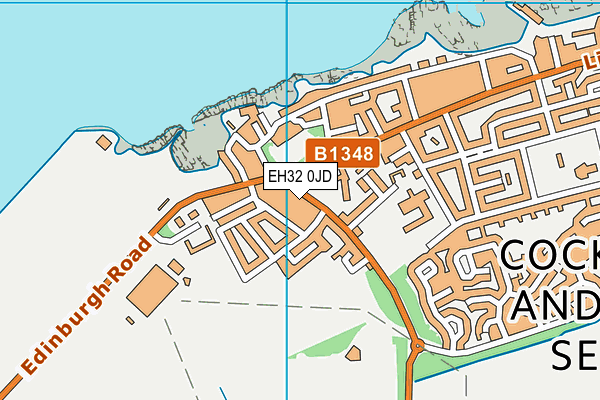 EH32 0JD map - OS VectorMap District (Ordnance Survey) EH32 0JD map - OS VectorMap District (Ordnance Survey)