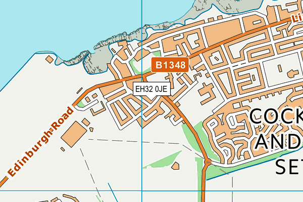EH32 0JE map - OS VectorMap District (Ordnance Survey) EH32 0JE map - OS VectorMap District (Ordnance Survey)