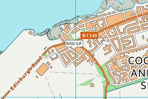 EH32 0JF map - OS VectorMap District (Ordnance Survey) EH32 0JF map - OS VectorMap District (Ordnance Survey)