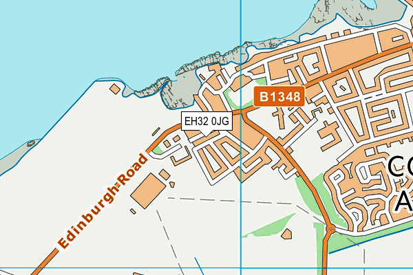 EH32 0JG map - OS VectorMap District (Ordnance Survey)