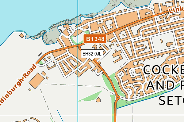 EH32 0JL map - OS VectorMap District (Ordnance Survey) EH32 0JL map - OS VectorMap District (Ordnance Survey)